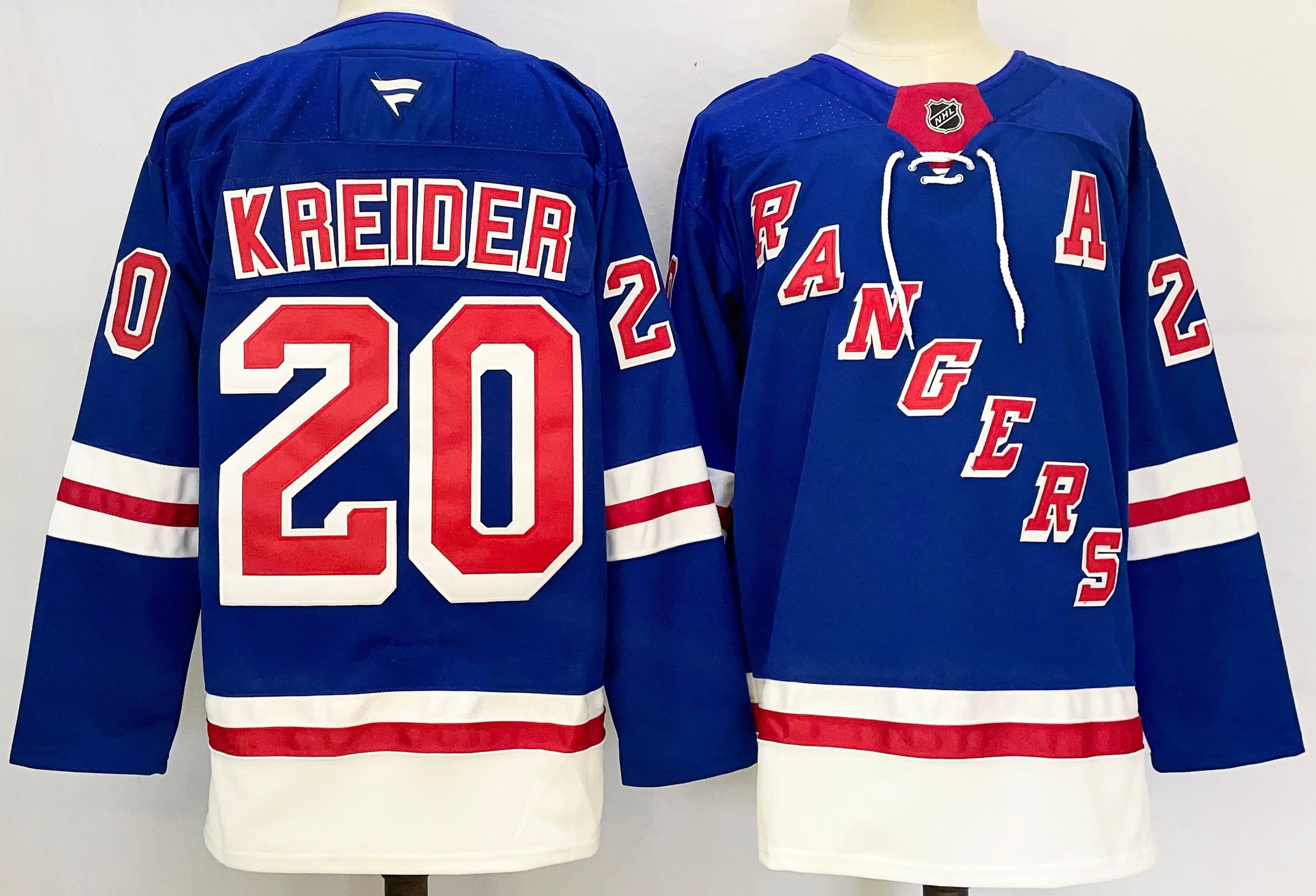 Men New York Rangers #20 Kreider Blue 2025 Home Premier Player NHL Jersey